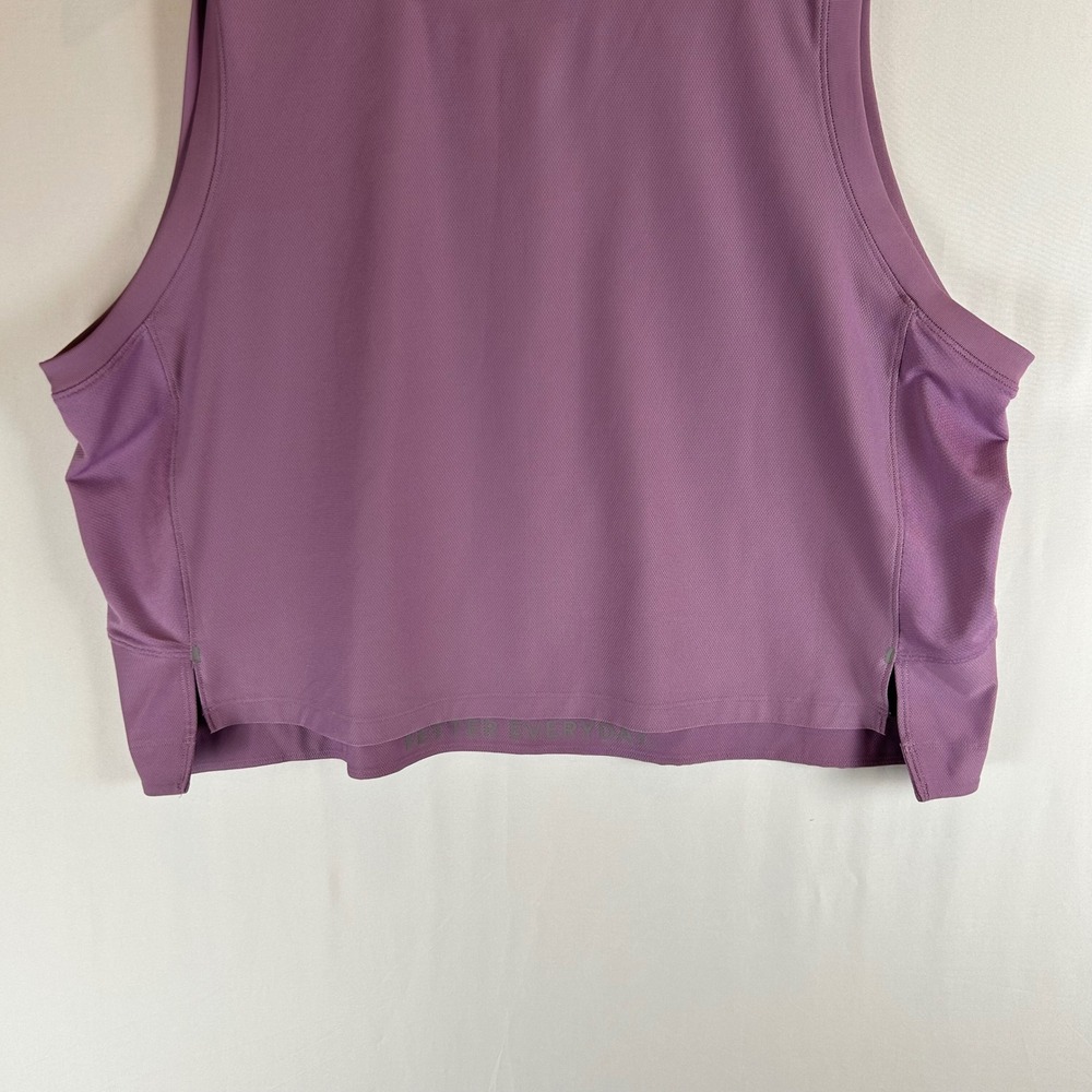 Lululemon Train to Be Tank Top Purple Cropped Mesh Athletic Sleeveless Gym Sz 12 - Picture 6 of 9